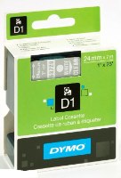 סרט סימון לבן על רקע שקוף Dymo S0721000 D1 53720 Tape 24mmx7m