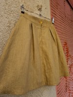 חצאית פשתן איטלקית מפוארת מידה S