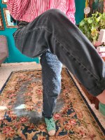 ג'ינס צבוע כחול מידה L