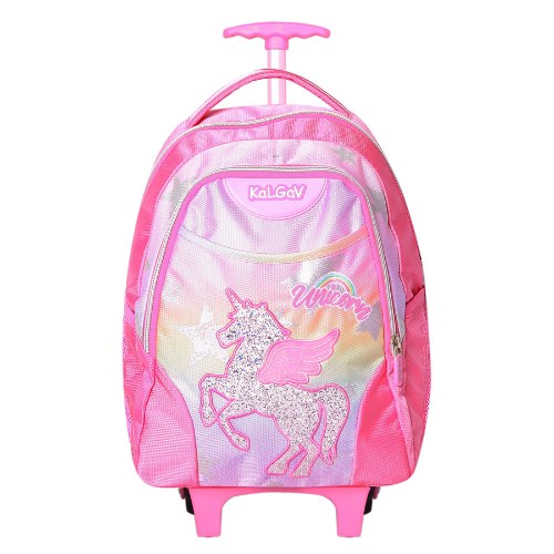 תיק גן טרול חד קרן ורוד מודפס