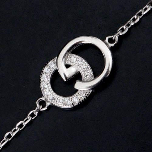 צמיד כסף משובץ זרקונים Z9732