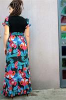 שמלת בובה מקסי פרחונית ומיוחדת מידה S/M