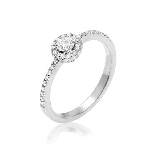 טבעת יהלומים בזהב 14 קרט 0.40 קראט