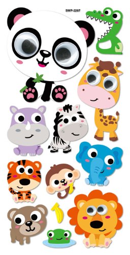 מדבקות עיניים גדולות - חיות