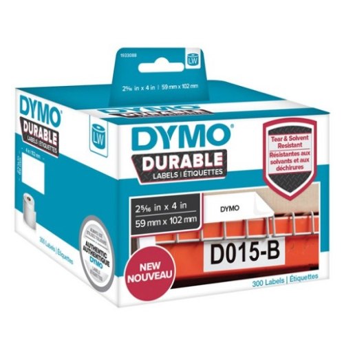 מדבקת פלסטיק עמידה Dymo 1933088 Durable Labels 59x102mm