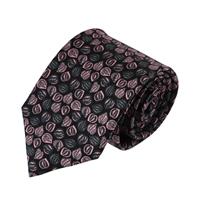 עניבה דגם פלחים ורוד שחור