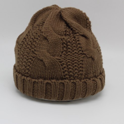 כובע צמר צמות חום