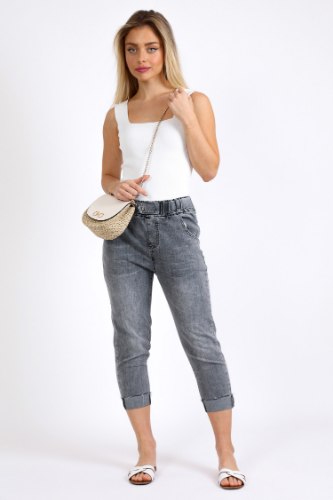 מכנס גינס קייצי שחור