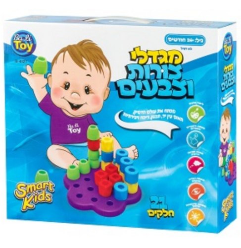 מגדלי צורות וצבעים גילאי 24+ חודשים