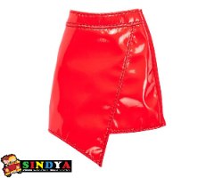 ברבי ביגוד חצאית עור אדומה - Barbie FPH26