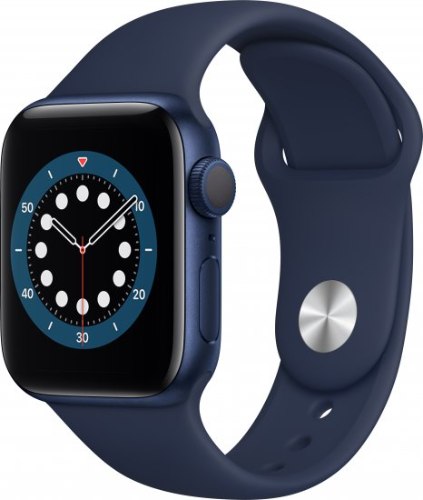 שעון חכם Apple Watch Series 6 GPS 40mm צבע שעון Blue Aluminum צבע רצועה Deep Navy Sport Band