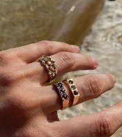 טבעת קלואה זהב 14 קראט ויהלומים לבנים