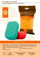 ספוג רחצה עדין מלבני אקווה צבעים שונים