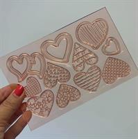 תבנית לבבות מטוקסטרים ליצירה בשוקולד | לבבות לקישוט עוגות יום הולדת טו' באב | חדש אתי דבש