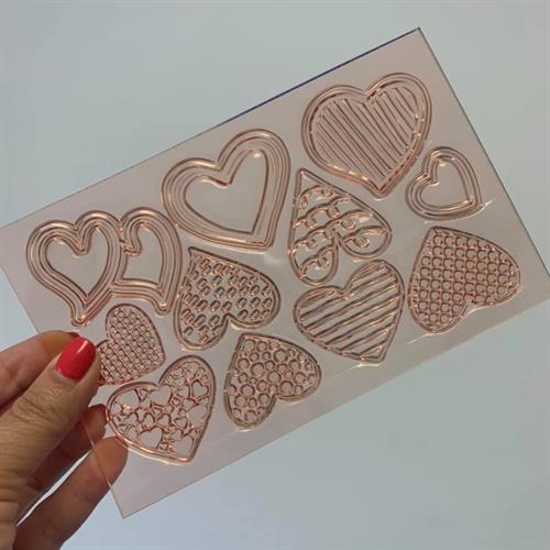 תבנית לבבות מטוקסטרים ליצירה בשוקולד | לבבות לקישוט עוגות יום הולדת טו' באב | חדש אתי דבש