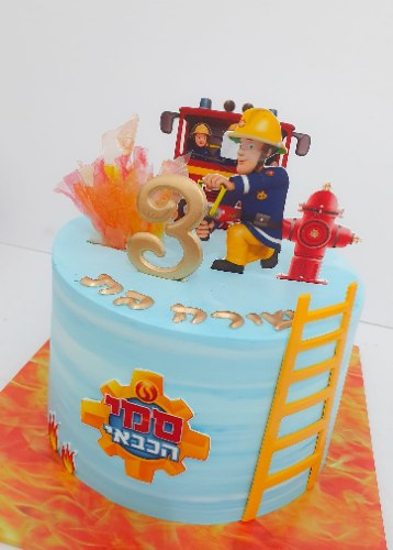 סמי הכבאי סט סולם ולהבות לעבודה עם צימקאו איזומלט ועוד |  סוכריית איזומלט | קישוט עוגה חדש מאתי דבש