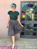 חצאית קלוש אפורה עם דיטיילז אלוהיים מידה S/M