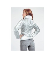 מעיל GUESS מבריק כסוף