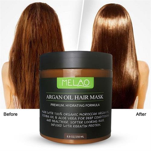 מסכת שמן ארגן להזנה אינטנסיבית ושיקום השיער