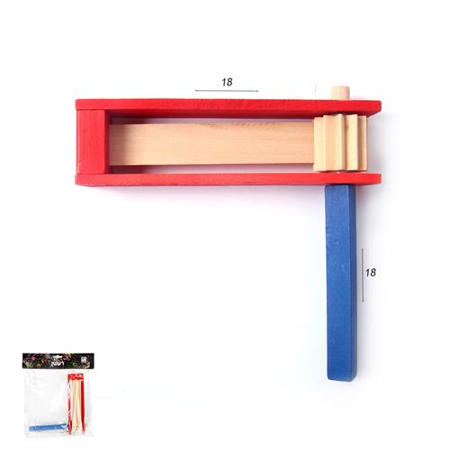 רעשן עץ צבעוני 18.5 סמ