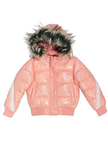 מעיל FILA פוך ורוד מבריק (6/12-16)