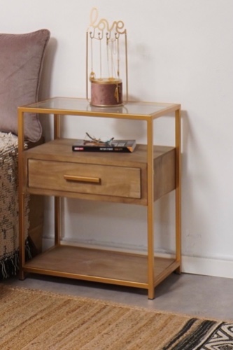 שידת מגירה זהב - ניו יורק