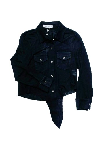 חולצה מכופתרת שחורה