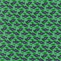 עניבה דגם דגים ירוק