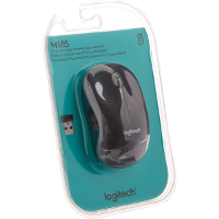 עכבר אלחוטי Logitech Wireless M185 בצבע אפור
