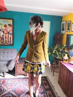 חצאית מיני פליסה משי מידה M