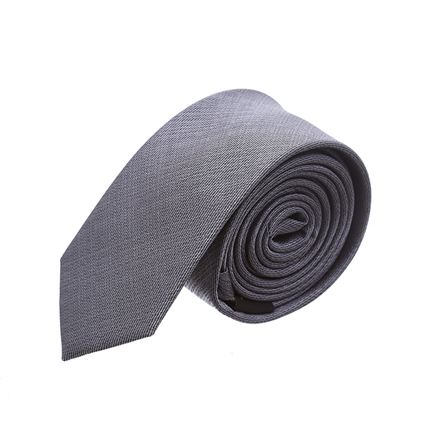 עניבה שתי וערב אפור