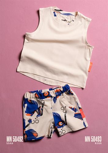 חליפת גופיה שמנת