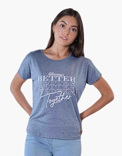 חולצה עם חורים מודפס BETTER