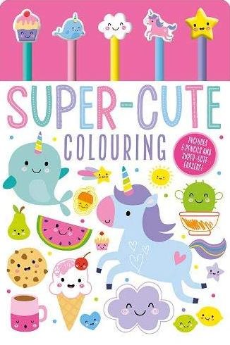 חוברת צביעה עם עפרונות ומחקים - חמודים