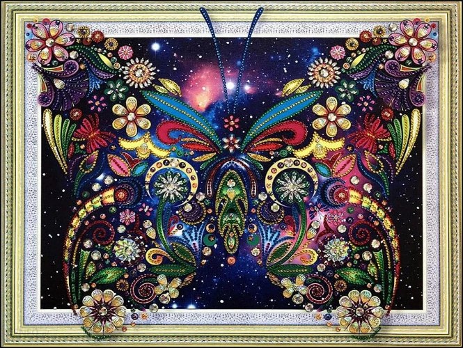 קריסטל ארט - פרפר דוגמאות 40X50