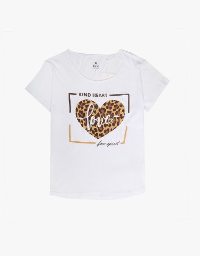 חולצת טריקו לב מנומר