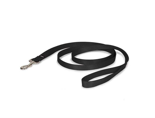 רצועה לכלב עבה וכפולה באורך 2.5 מטר בצבע שחור