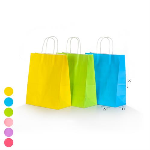 שקית קרטון מעורב צבעים 22*27*11 סמ