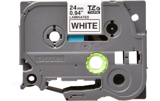 סרט סימון מקורי שחור על רקע לבן Brother TZe251 Labelling Tape Cassette 24mmx8m