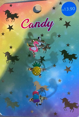 candy סט 3 טבעות -פלמינגו,אננס,ארטיק