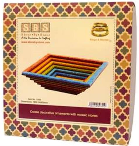 קערת פסיפס מרובעת  RINGS & STONES 1509