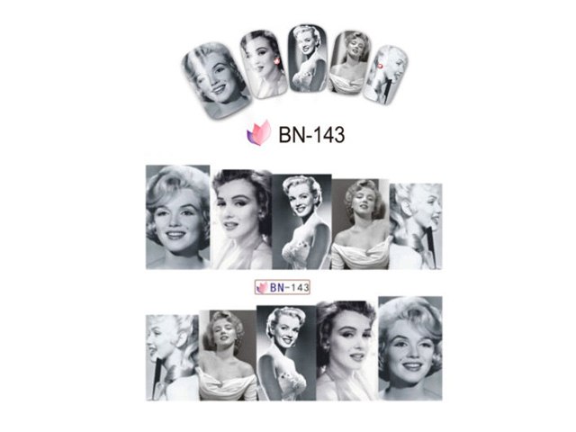 סליידר/מדבקת מים - מרלין מונרו - שחור