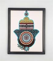 חמסה צבעונית לתלייה על הקיר - מעגל הברכות:   HMS 12