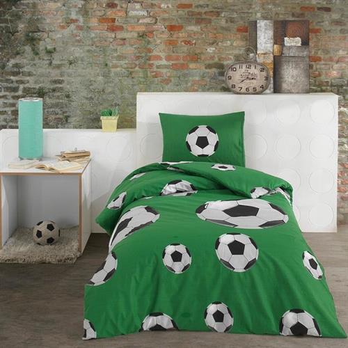 סט מצעי ילדים כדורגל ירוק - 100% כותנה