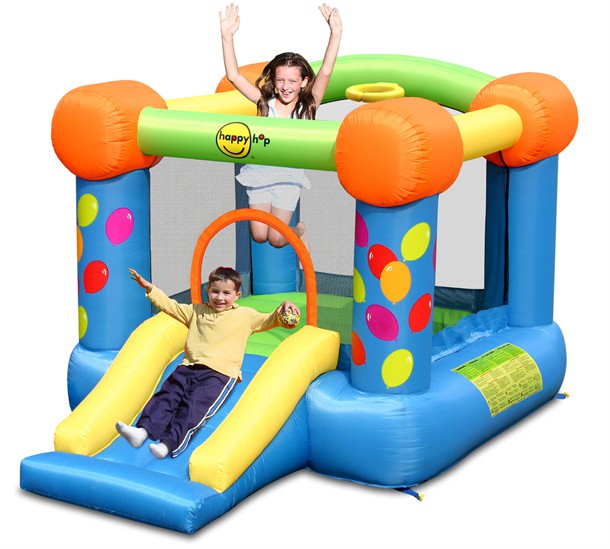 מתקן קפיצה המסיבה עם מגלשה הפי הופ - 9070 Party Slide And Hoop Bouncer Happy Hop